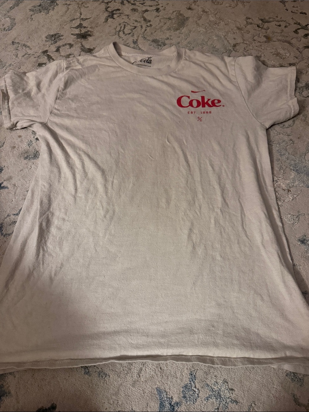 Coca Cola White T-Shirt with Red Coke Logo